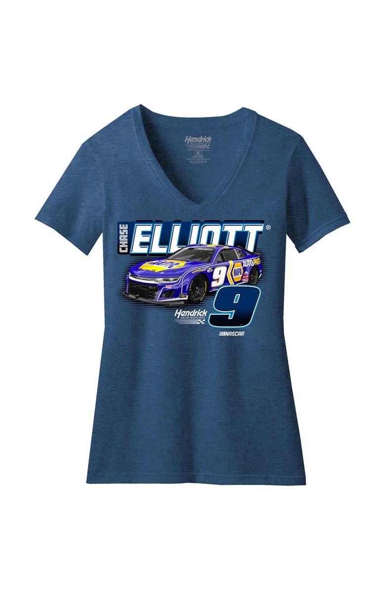 HENDRICK MOTORSPORTS TEAM COLLECTION Women's Hendrick Motorsports Team Collection Royal Chase Elliott V-Neck T-Shirt, Alternate, color, 