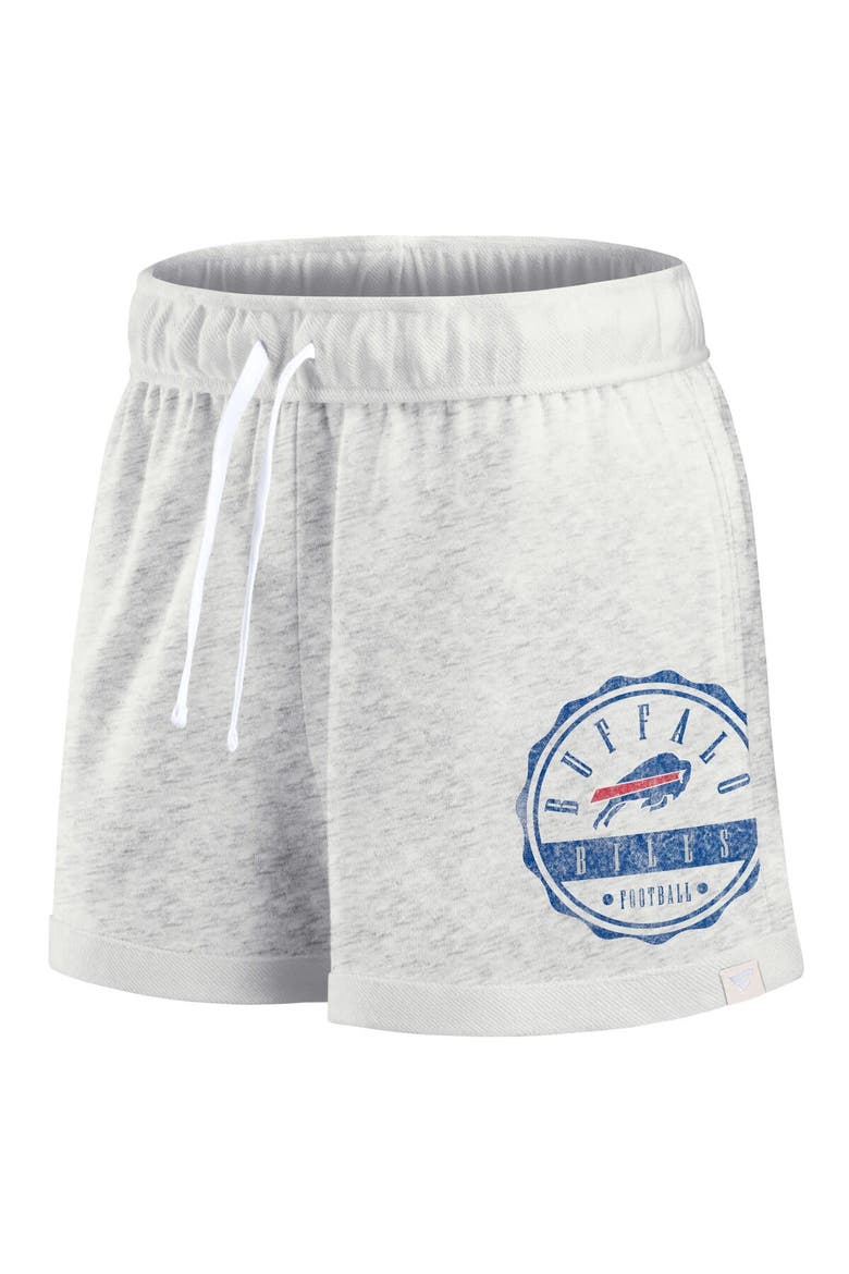 Women's Fanatics Branded Oatmeal Buffalo Bills Vintage Badge Shorts, Alternate, color, Oatmeal