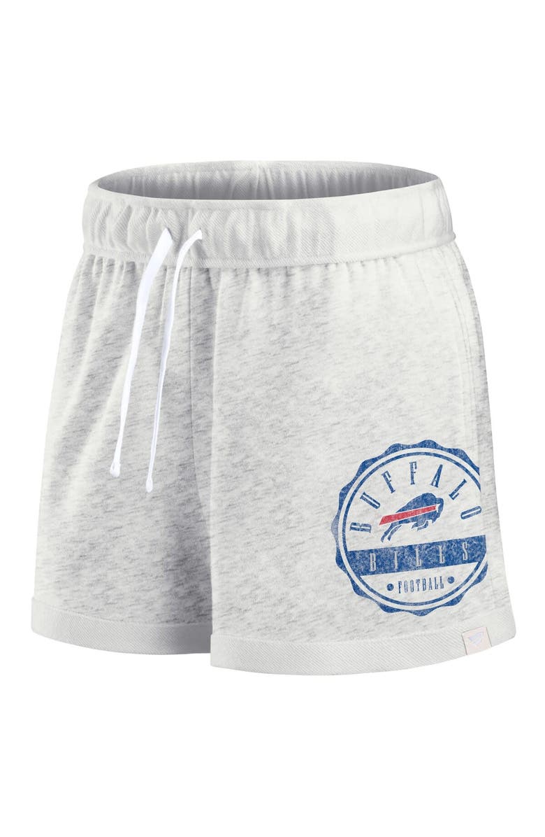 FANATICS Women's Fanatics Branded Oatmeal Buffalo Bills Vintage Badge Shorts, Alternate, color, 