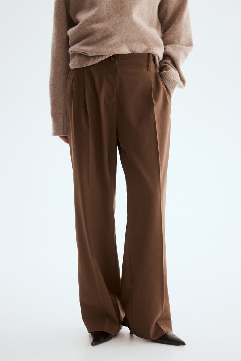 Tailored Trousers, Alternate, color, Brown