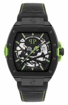 The $keleton 2.0 Automatic Leather Strap Watch, 44mm