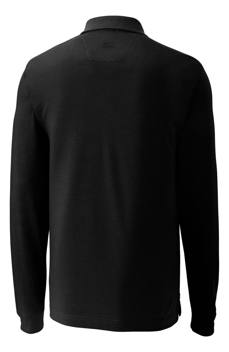 Cutter & Buck Advantage Tri-Blend Long Sleeve Polo, Alternate, color, Black