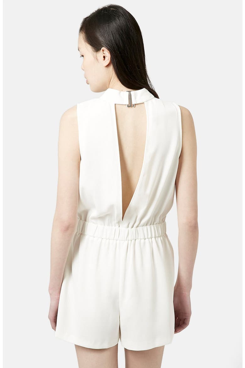 D-Ring High Neck Romper, Alternate, color, CREAM