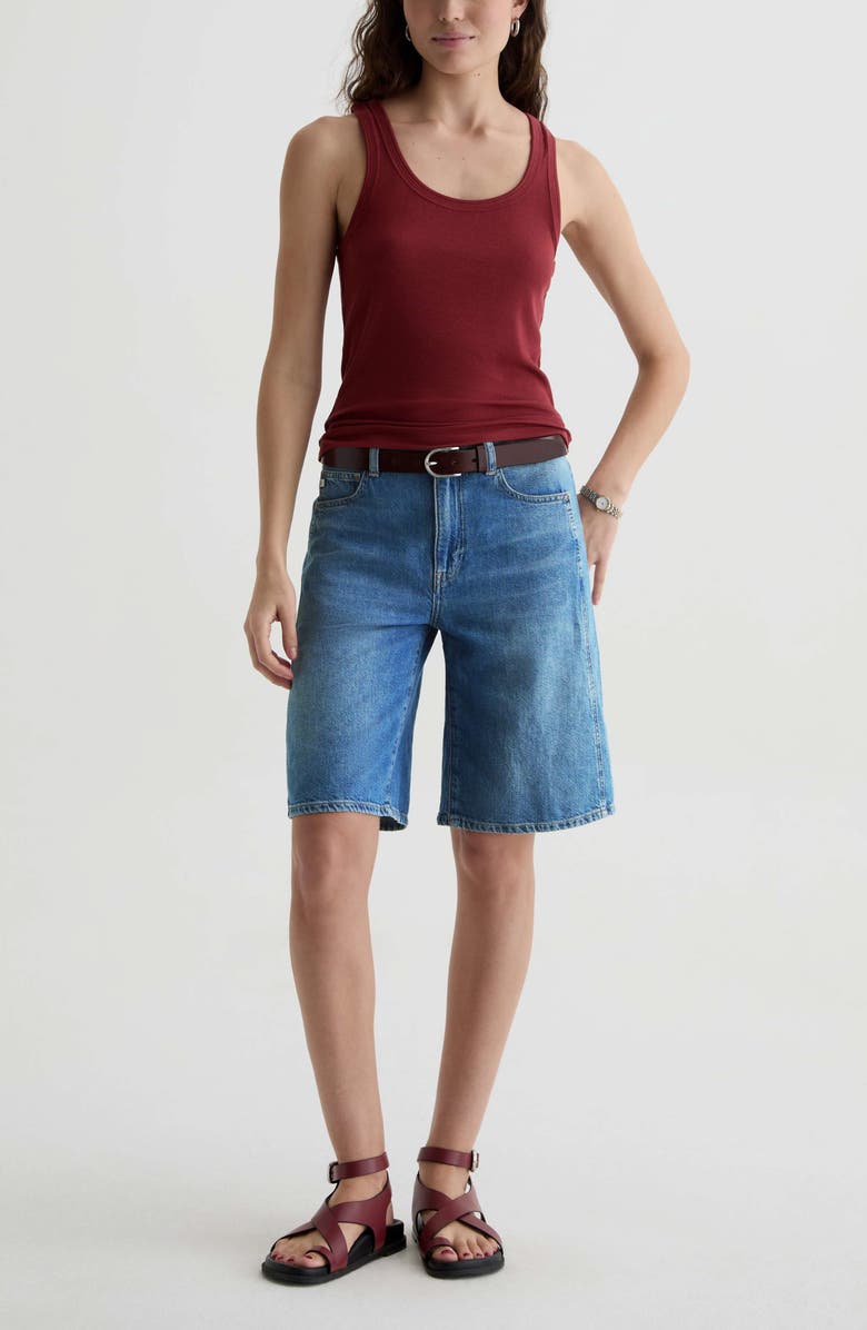 AG Thalia Denim Bermuda Shorts, Alternate, color, Galaxy