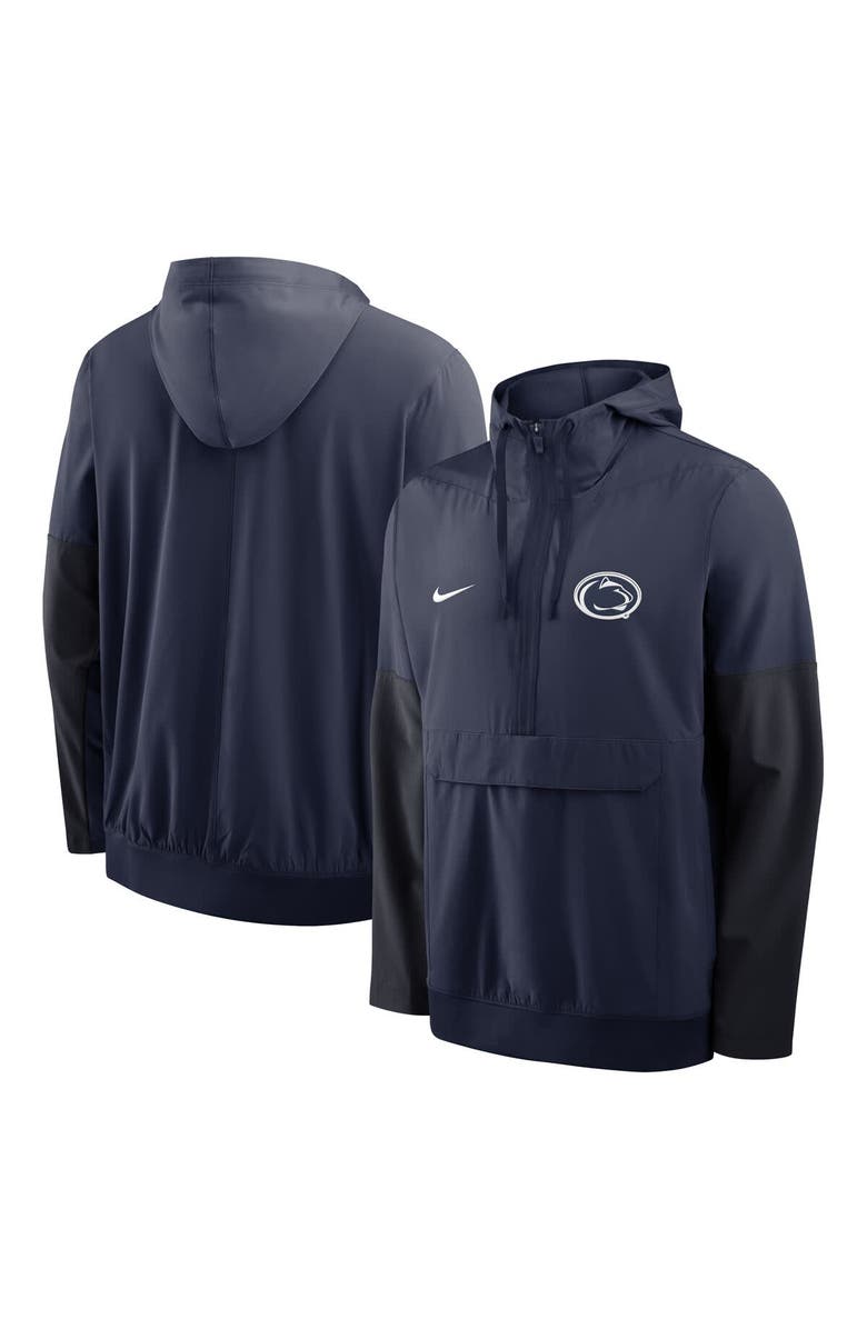 Nike Men's Nike Navy Penn State Nittany Lions Anorak Half-Zip Hoodie Jacket, Alternate, color, Navy