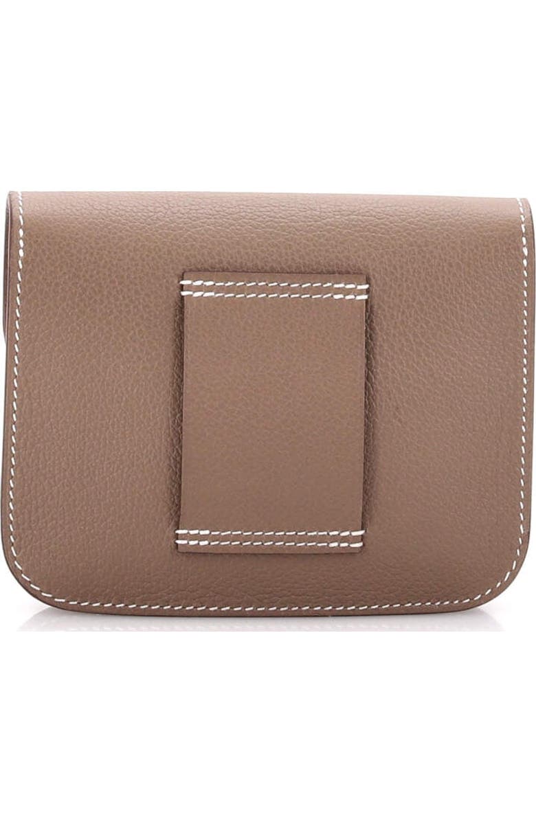 Pre-Owned Hermes Constance Slim Wallet Evercolor, Alternate, color, Etoupe