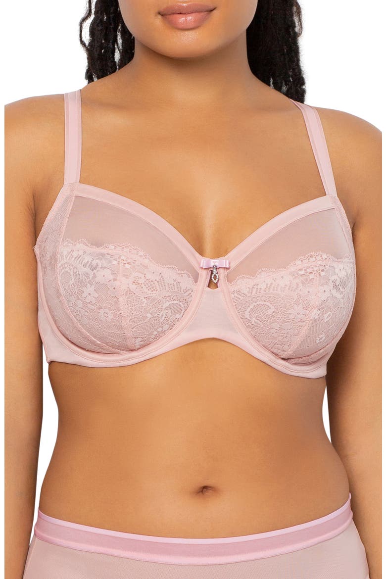 Luxe Lace Underwire Bra, Main, color, BLUSHING ROSE