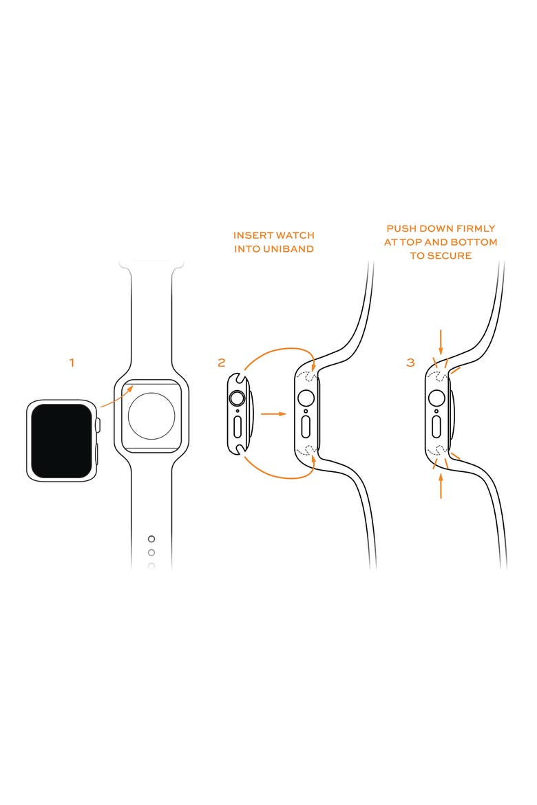 T Monogram Silicone Apple Watch® Watchband, 41mm, Alternate, color, BLACK