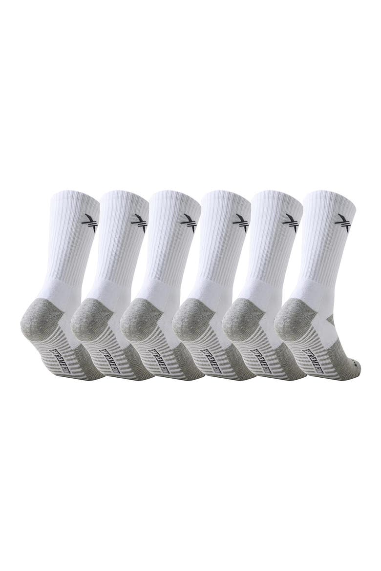 6-Pack Dri Tech Moisture Control Socks, Main, color, WHITE
