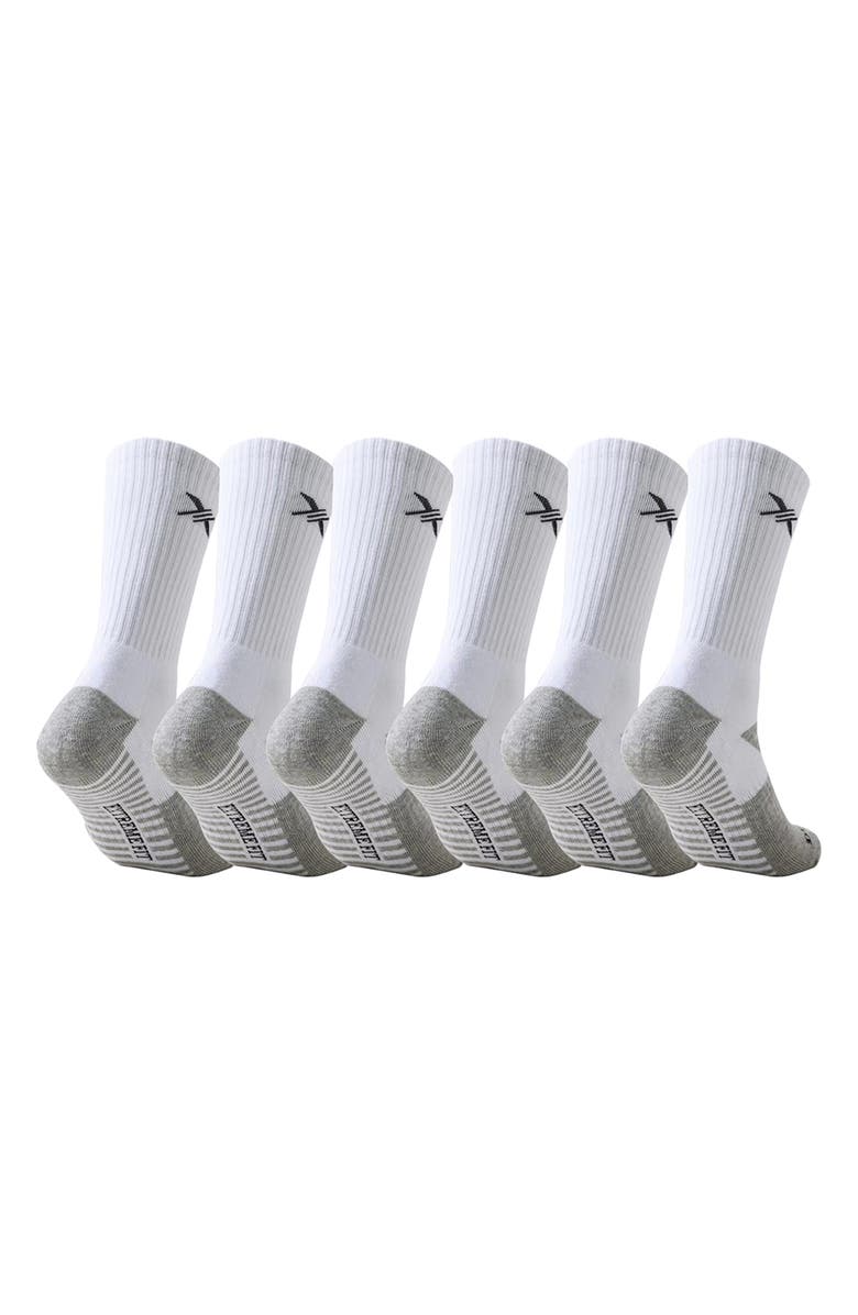 EXTREME FIT 6-Pack Dri Tech Moisture Control Socks, Main, color, White
