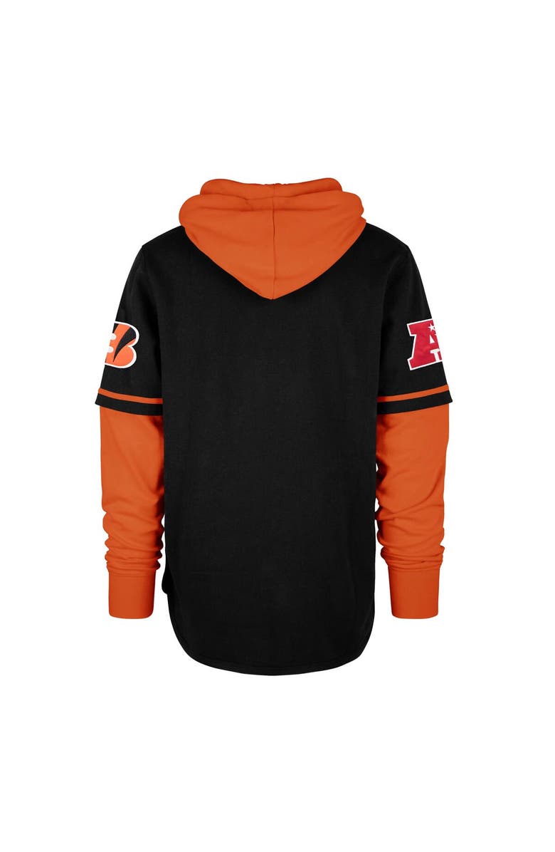 '47 Men's '47 Black Cincinnati Bengals Shortstop Pullover Hoodie, Alternate, color, 