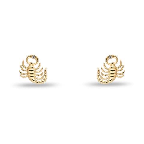 Scorpio Zodiac Stud Earrings