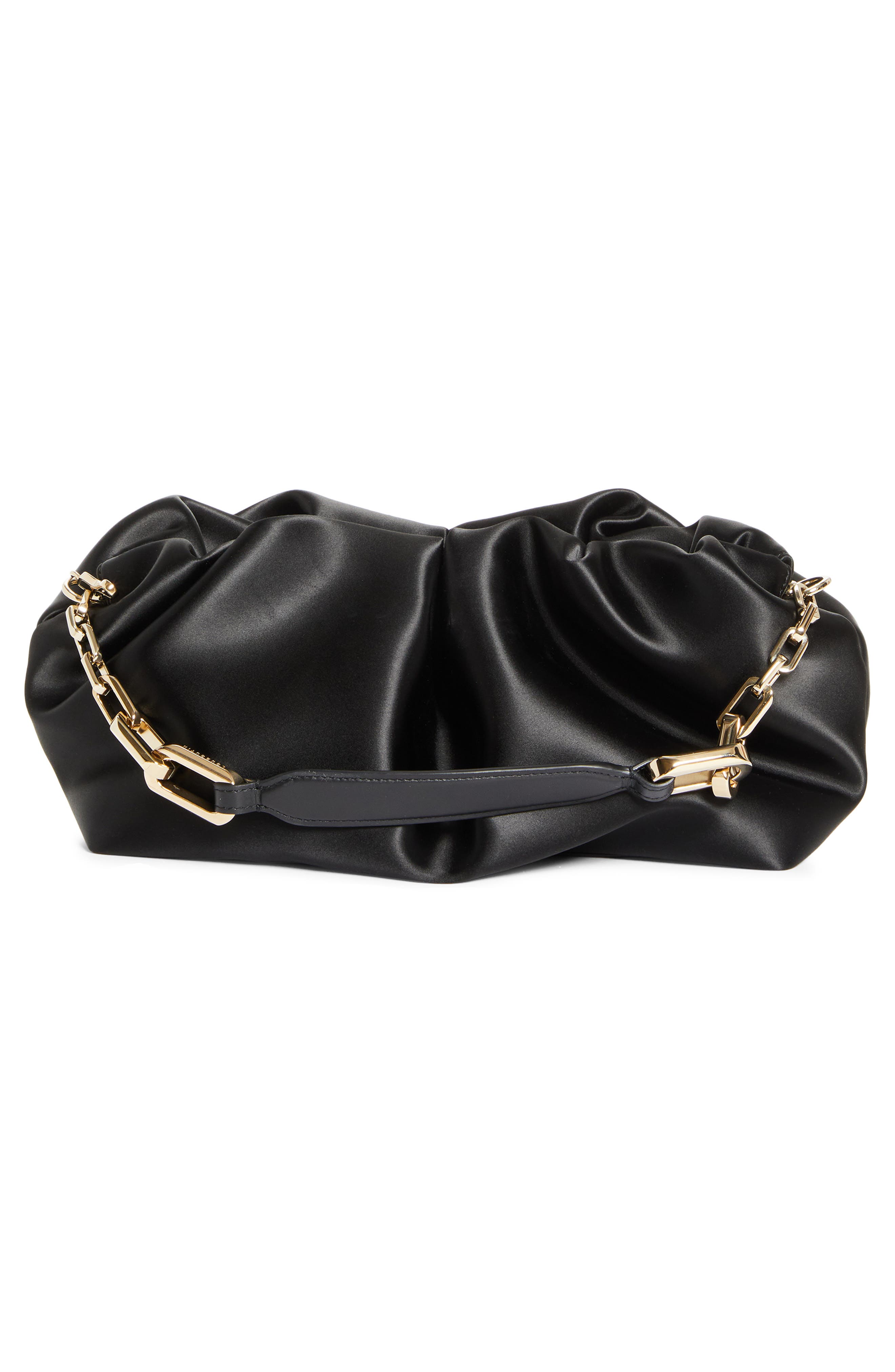 Christian Louboutin Eva Neoprene Satin Clutch, Alternate, color, Bk01 Black