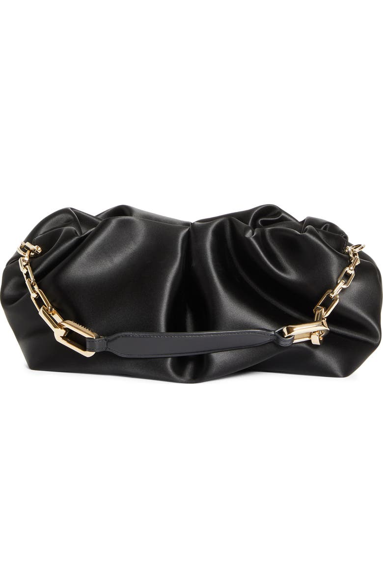 Christian Louboutin Eva Neoprene Satin Clutch, Alternate, color, Bk01 Black