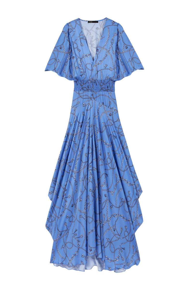 maje Patterned maxi dress, Alternate, color, 