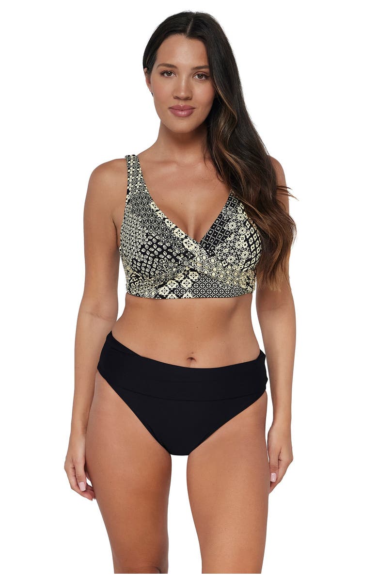 Sunsets Elsie Bikini Swimsuit Top - D Cup, Alternate, color, Venice Seagrass Texture