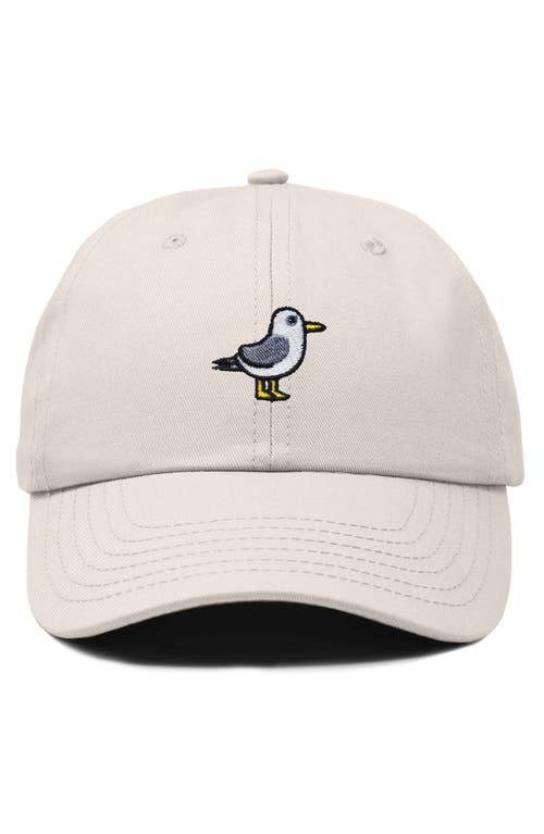 Dalix Seagull Embroidered Everyday Cap In Beige
