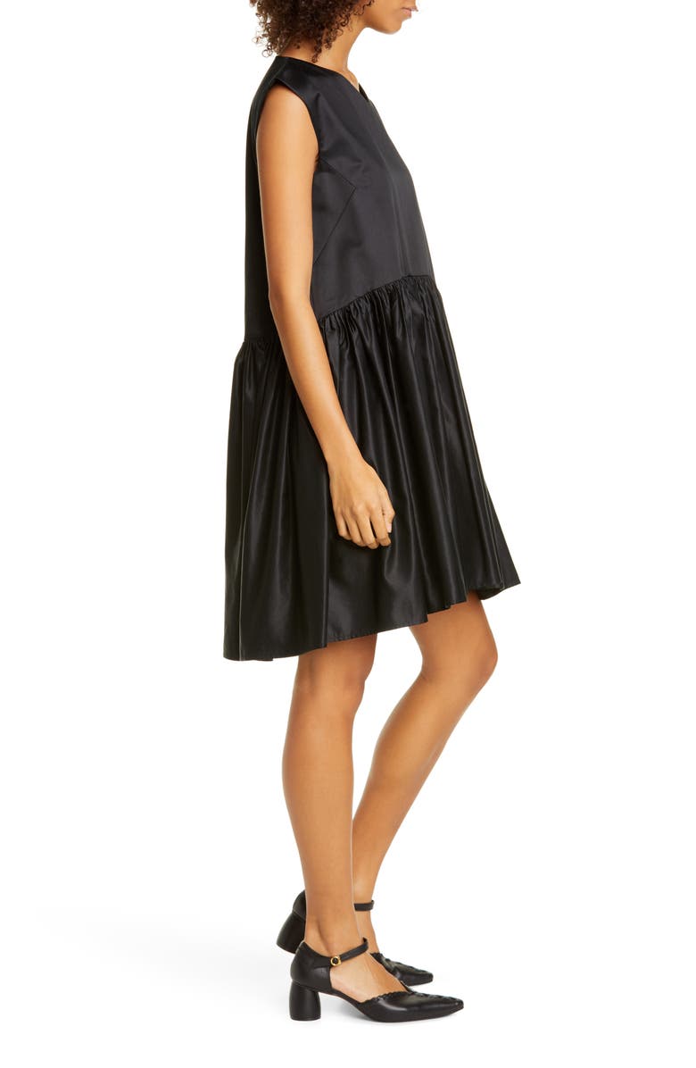 Merlette Estreta Cotton & Silk High/Low Dress, Alternate, color,