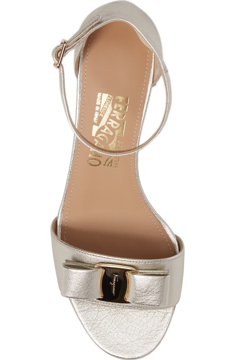 FERRAGAMO Salvatore Ferragamo Gavina Block Heel Bow Sandal, Alternate, color,