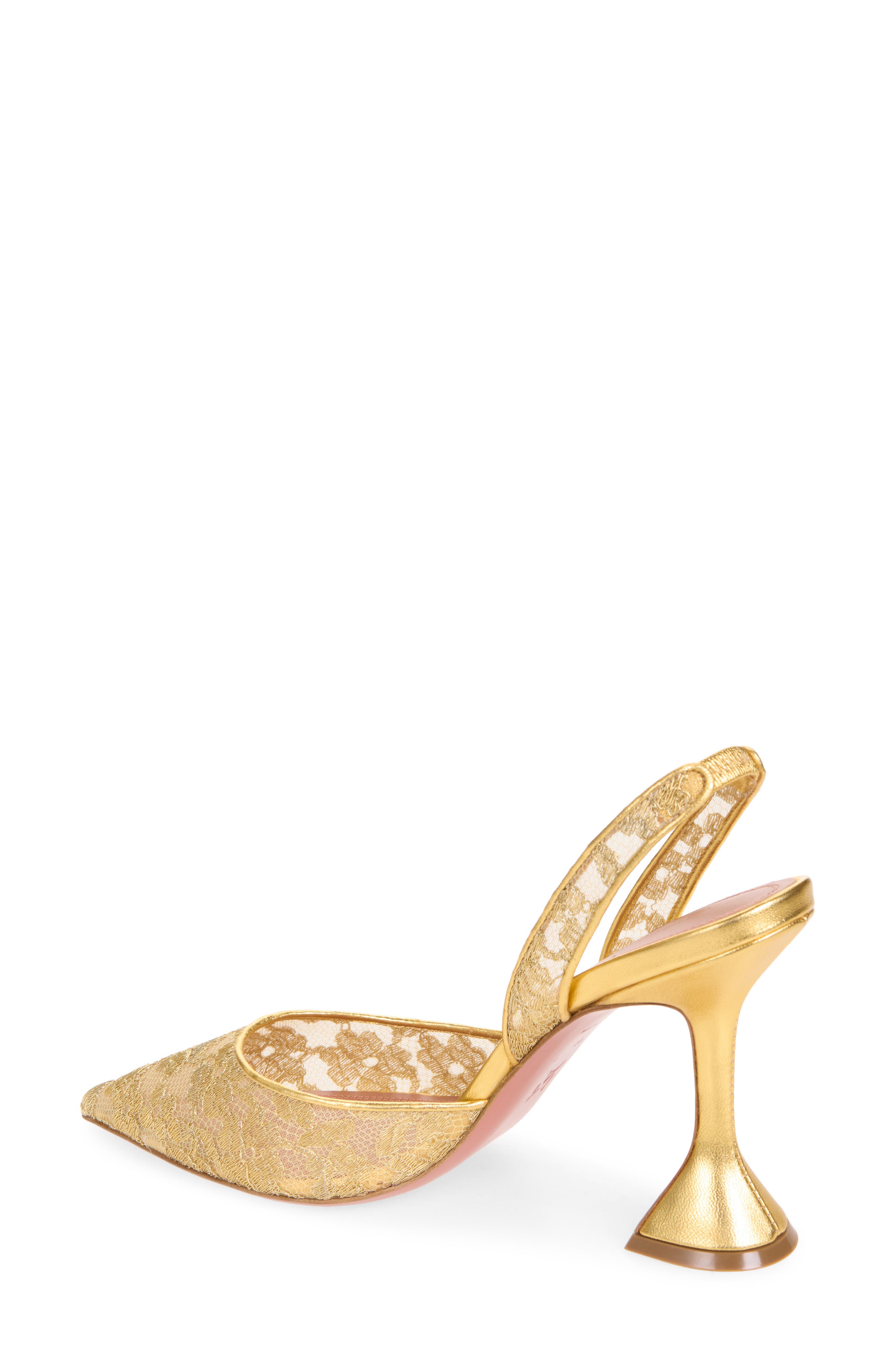 Holli Metallic Lace Slingback Pump, Alternate, color, GOLD LACE GOLD NAPPA