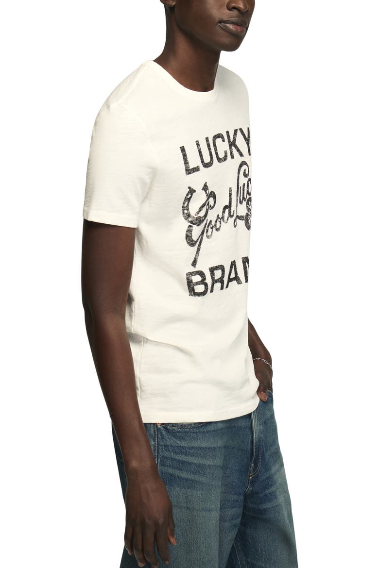 Lucky Good Luck Graphic Tee, Alternate, color, BRIGHT WHITE