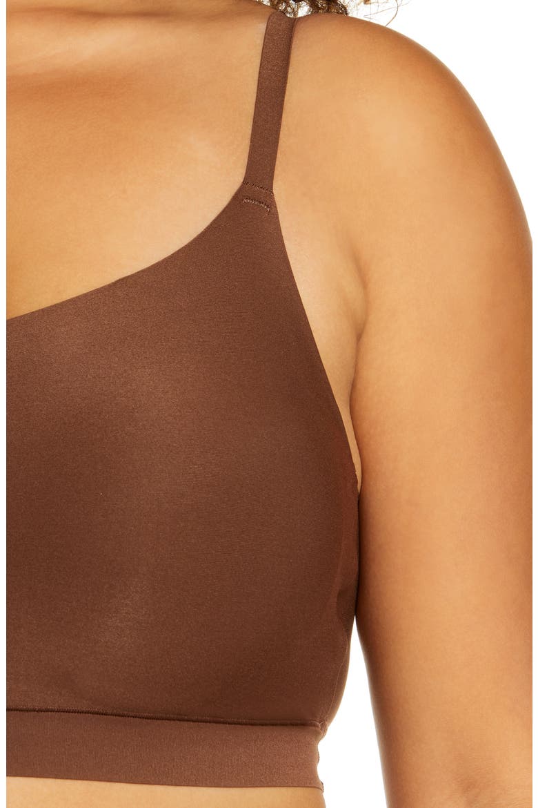 Soft Stretch Scoop Padded Bralette, Alternate, color, WALNUT