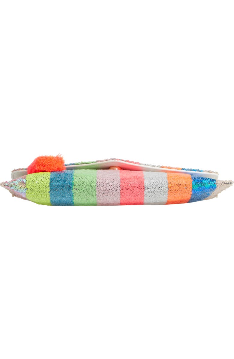Mali + Lili Leah Sequin Stripe Clutch, Alternate, color,