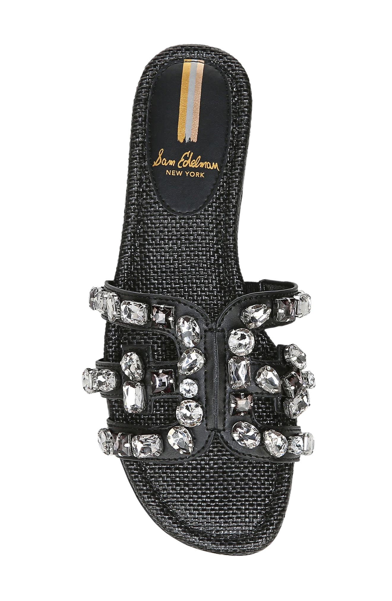 Sam Edelman Bay Embellished Cutout Slide Sandal, Alternate, color, 
