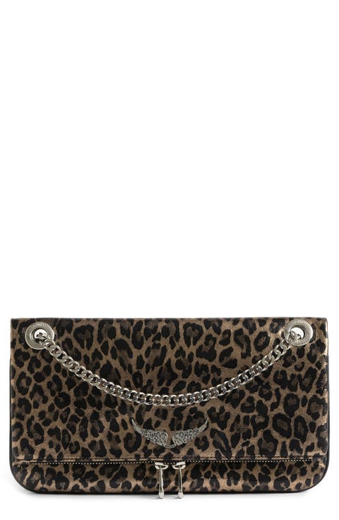 Rock II Metallic Leather Shoulder Bag