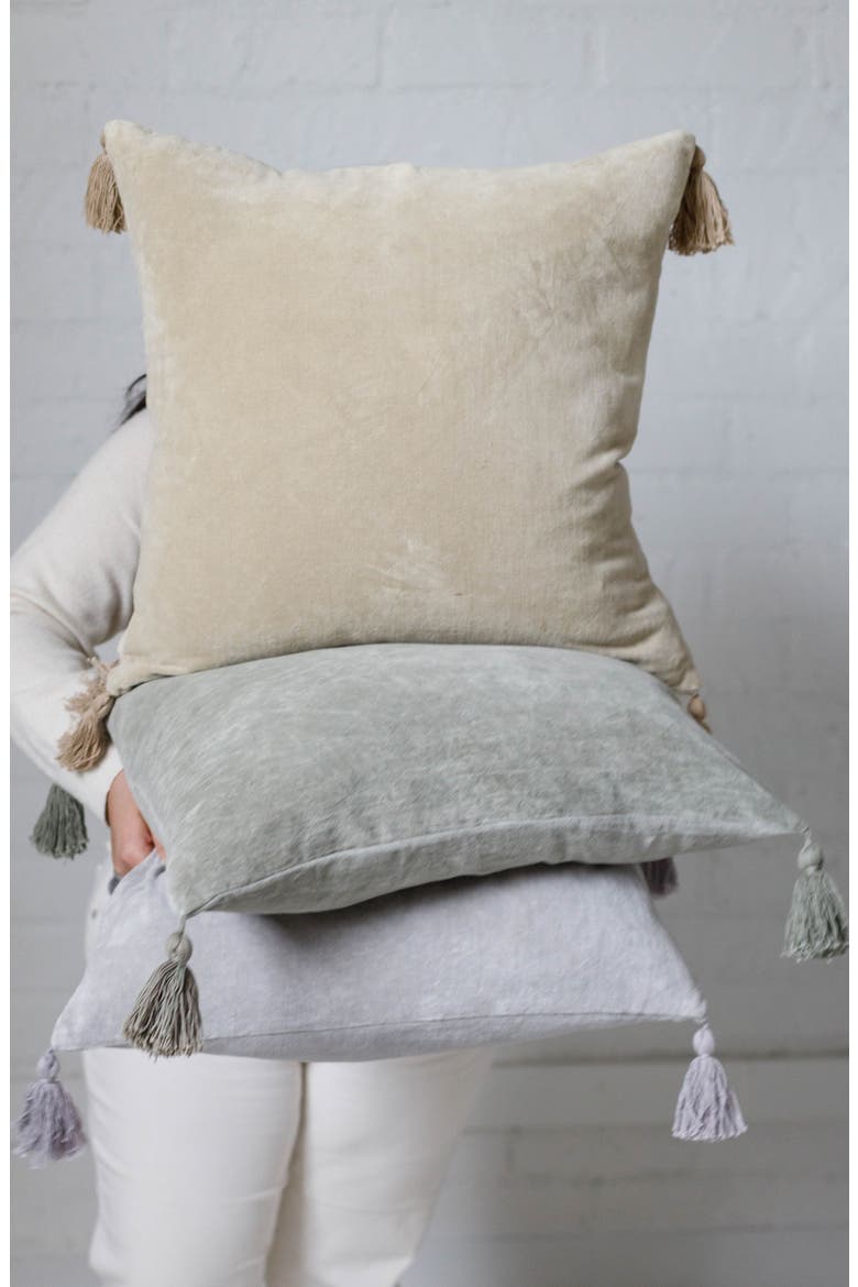 Bianca Accent Pillow, Alternate, color, LIGHT GREY