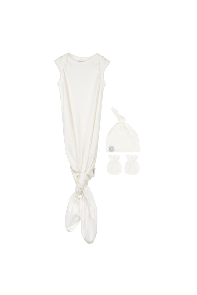 Knot Wearable Blanket, Knot Hat & Mitten Set, Alternate, color, Ivory