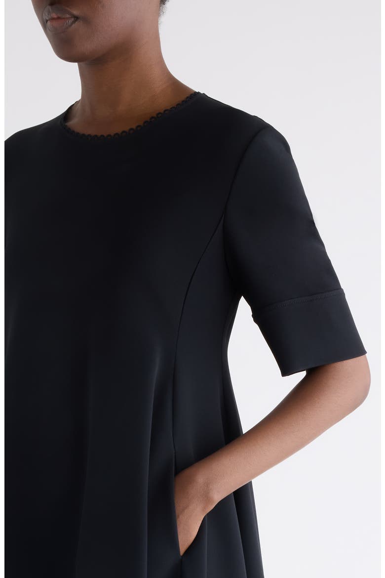 Stretch Crepe Minidress, Alternate, color, BLACK