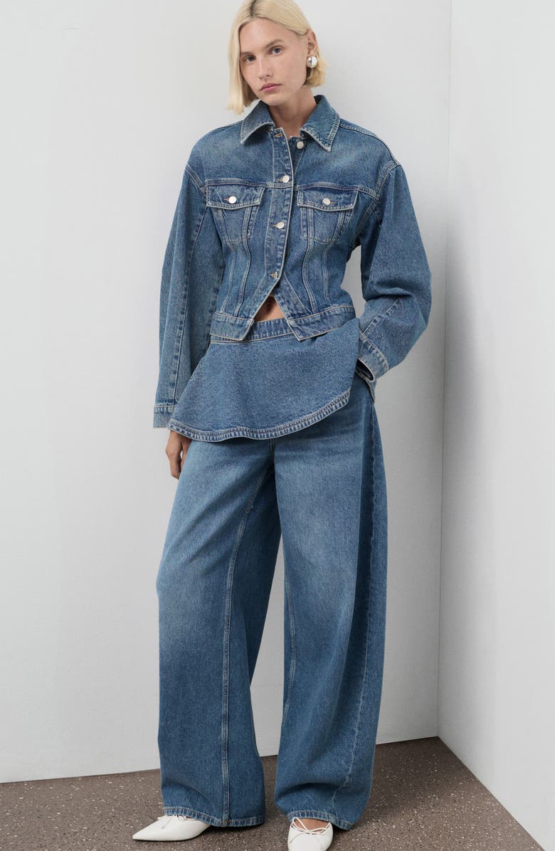 MANGO Mid Rise Balloon Jeans, Alternate, color, Medium Blue