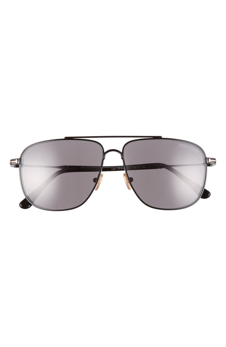 TOM FORD Len 58mm Navigator Sunglasses, Main, color, 