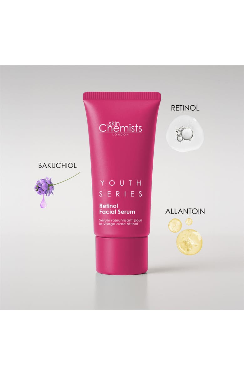 SKINCHEMISTS Retinol Bakuchiol Facial Serum 30ml for Fine Lines & Wrinkles, Loss of Firmness, Alternate, color, White