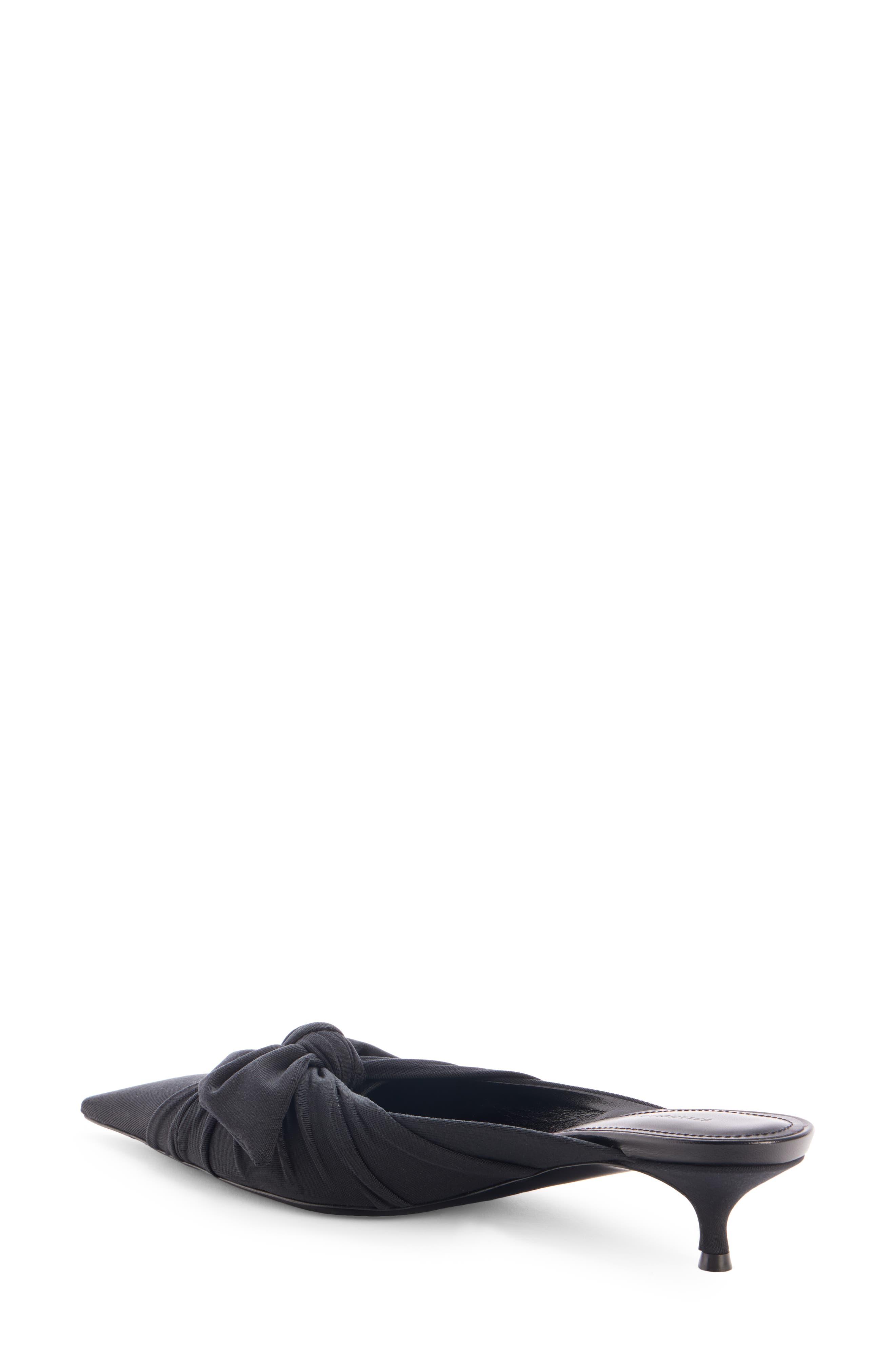 Balenciaga Knife Knot Kitten Heel Pointed Toe Mule, Alternate, color, 