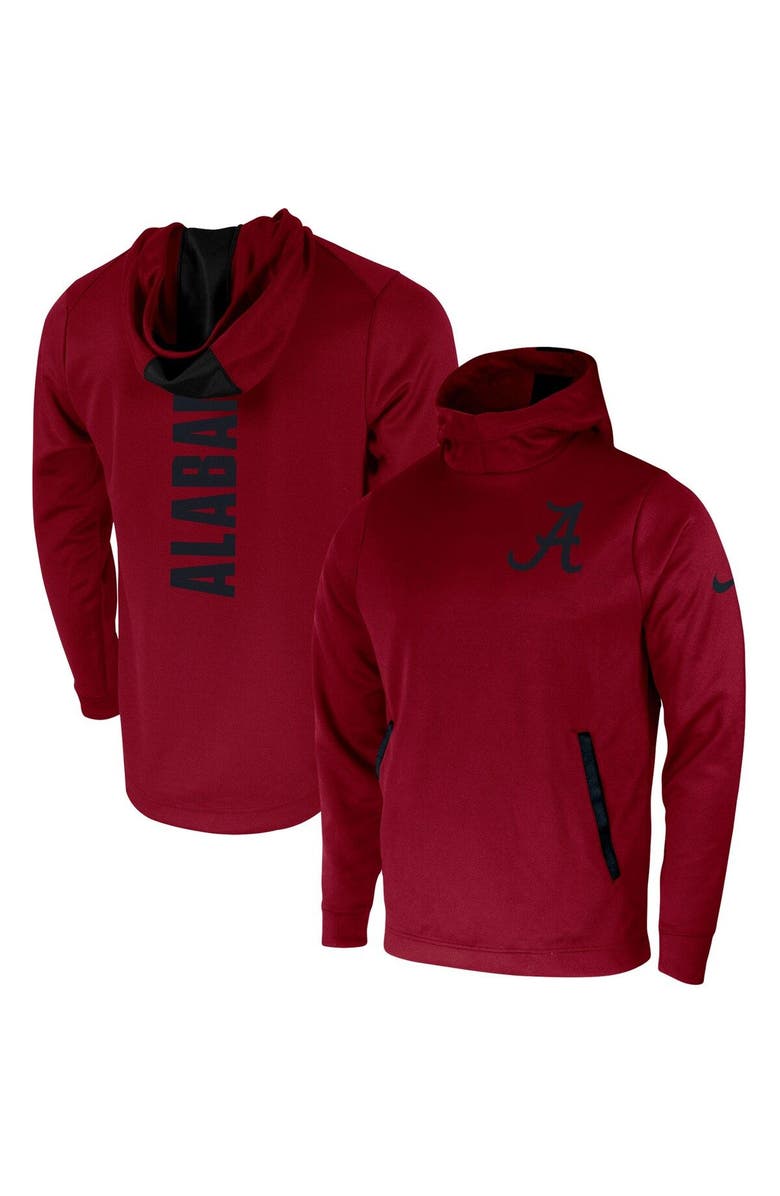 Nike Men's Nike Crimson Alabama Crimson Tide 2-Hit Performance Pullover Hoodie, Main, color,