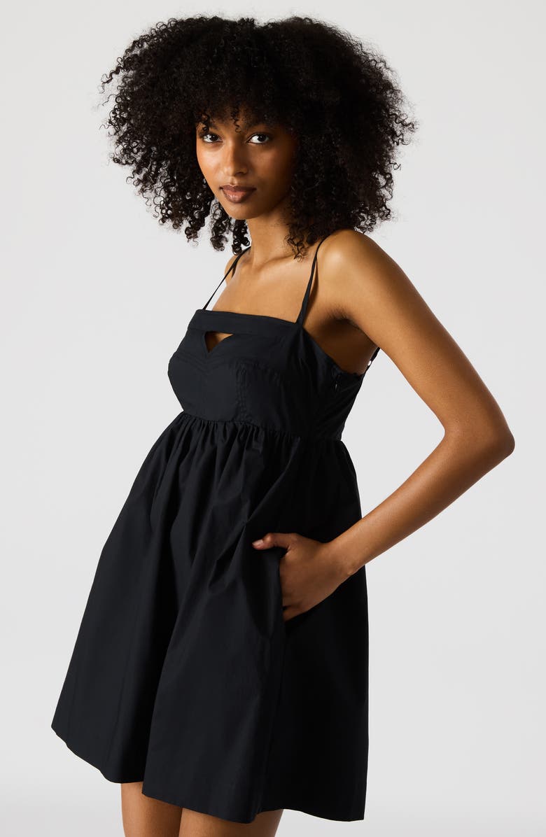 Steve Madden Meadow Cotton Minidress, Alternate, color, Black