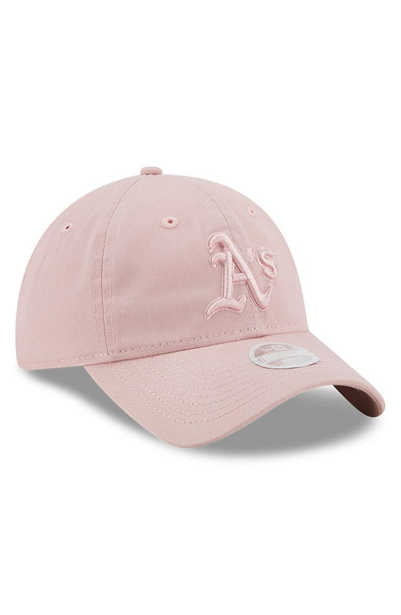 New Era Women's New Era Pink Oakland Athletics Rouge Core Classic 9TWENTY Adjustable Hat, Alternate, color,