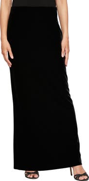 Alex Evenings Velvet Long Skirt