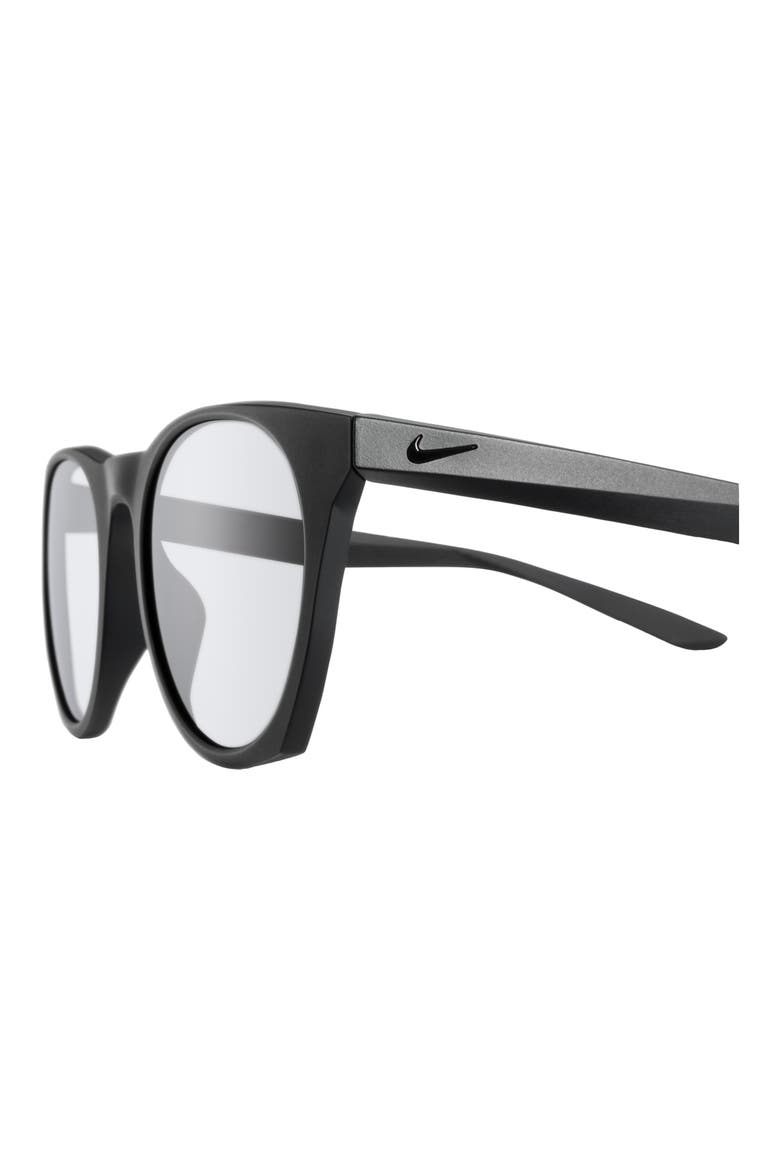 Essential Horizon 51mm Round Blue Light Blocking Glasses, Alternate, color, MATTE BLACK/ BLUE LIGHT