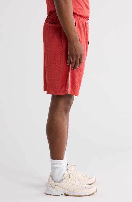 Umbro Jacquard Stripe Football Shorts In Red