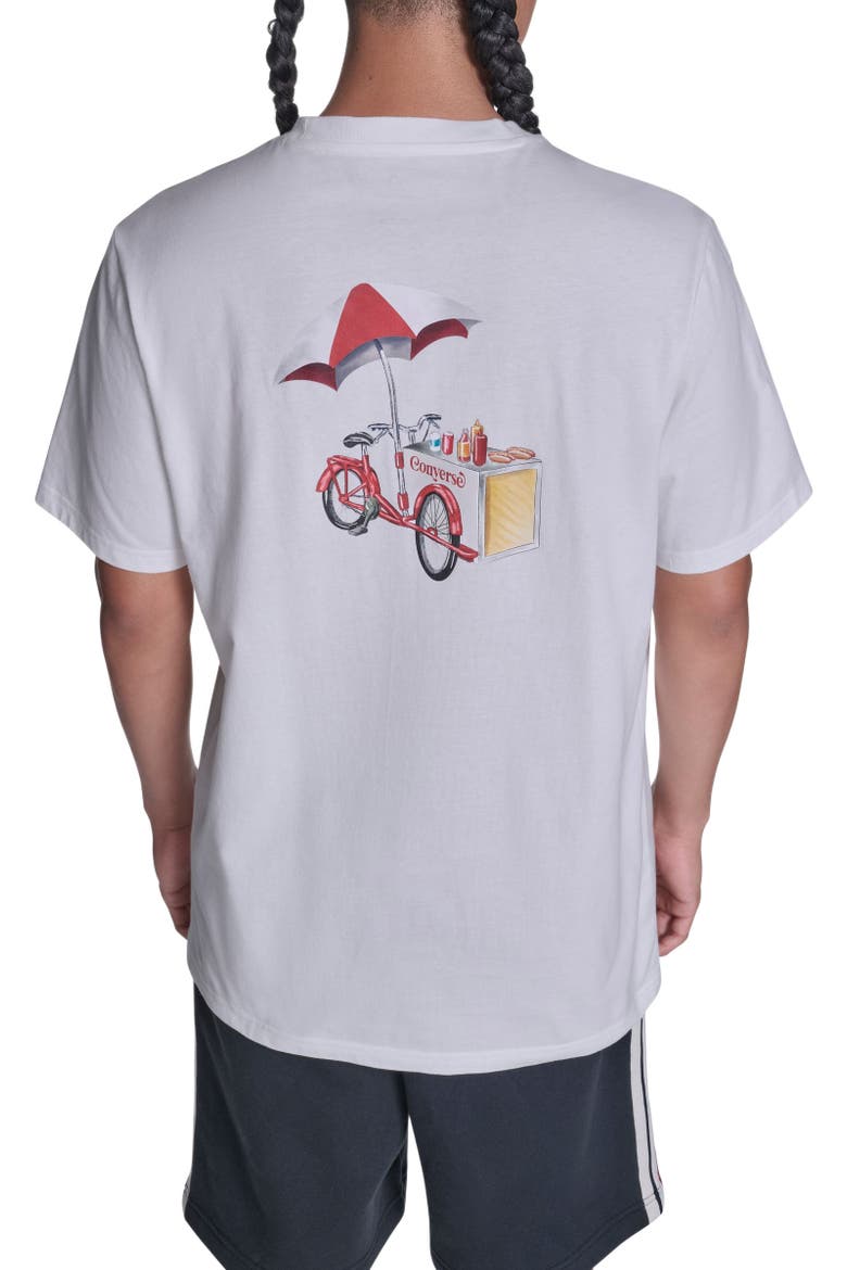 Hotdog Cart Tee, Alternate, color, WHITE