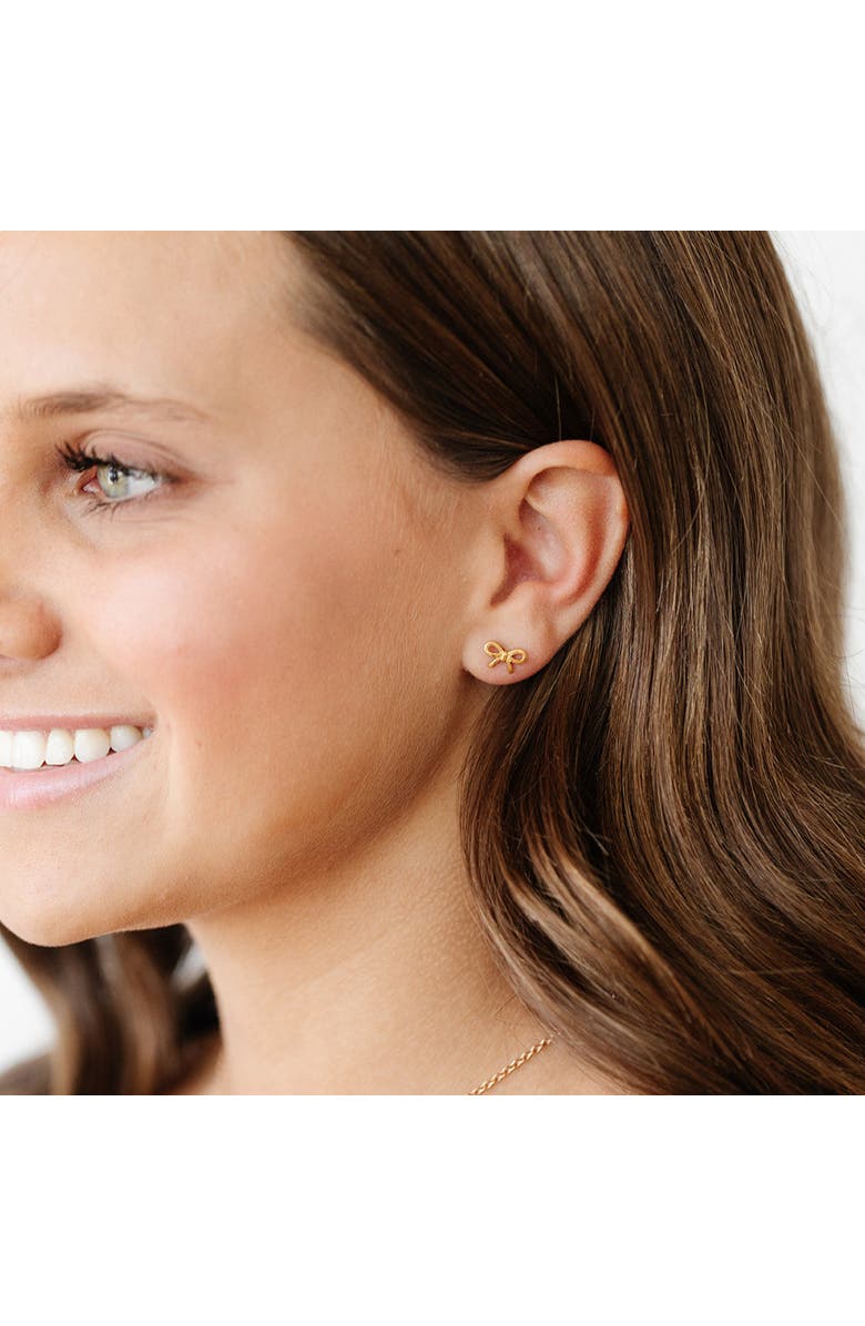Pip Pop Bow Stud Earrings, Alternate, color, Gold