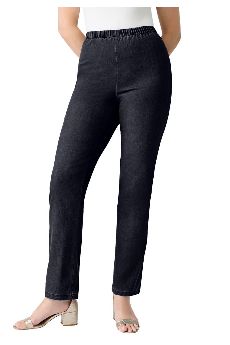 Plus Size Comfort Stretch Straight Leg Jean, Main, color, INDIGO WASH