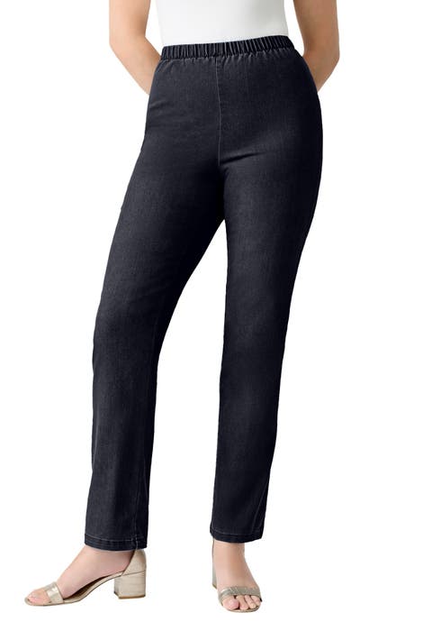 Plus Size Comfort Stretch Straight Leg Jean (Plus)