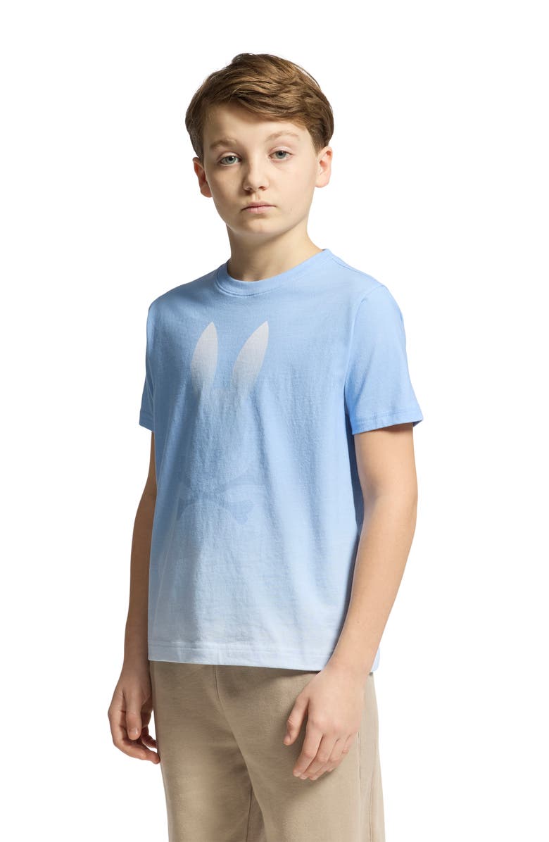 Psycho Bunny Kids' Corinda Pima Cotton Graphic T-Shirt, Alternate, color, Serenity