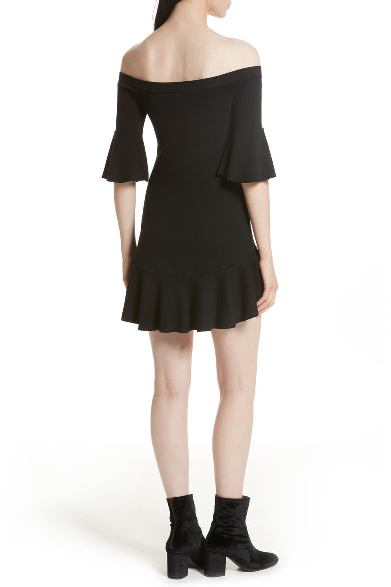 Flower Market Minidress, Alternate, color, BLACK