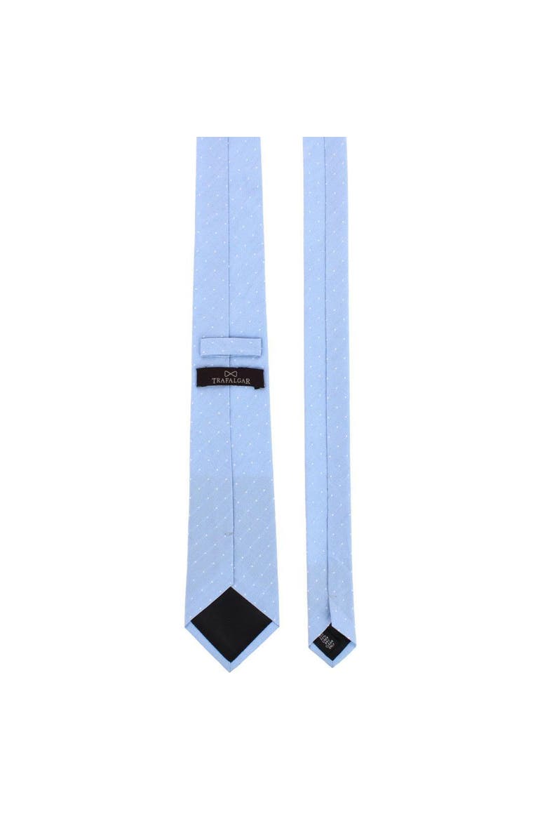 Churchill Chambray Polka Dot Linen Blend Necktie, Alternate, color, Light Blue with Polka Dots