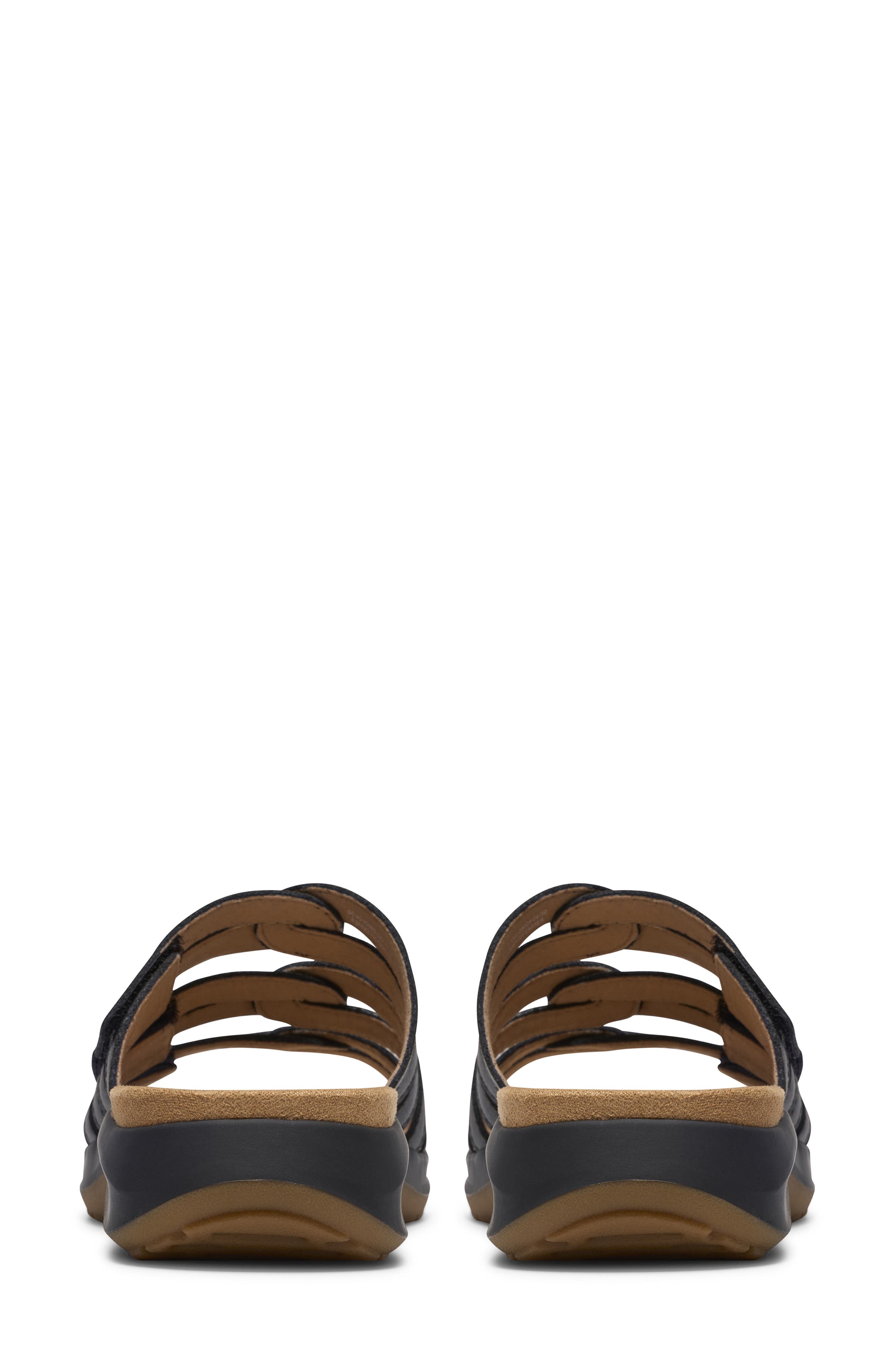Clarks<sup>®</sup> Maelynn Abby Sandal - Wide Width Available, Alternate, color, Black Leather